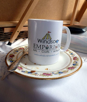 Picture of a nice cup of tea in a Windsor Emporium branded mug