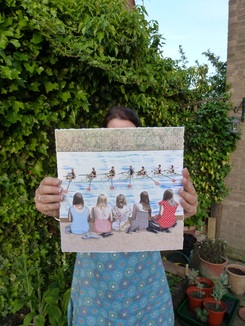 Me in my brothers garden with my Marlow Regatta: Girls and Boys collage